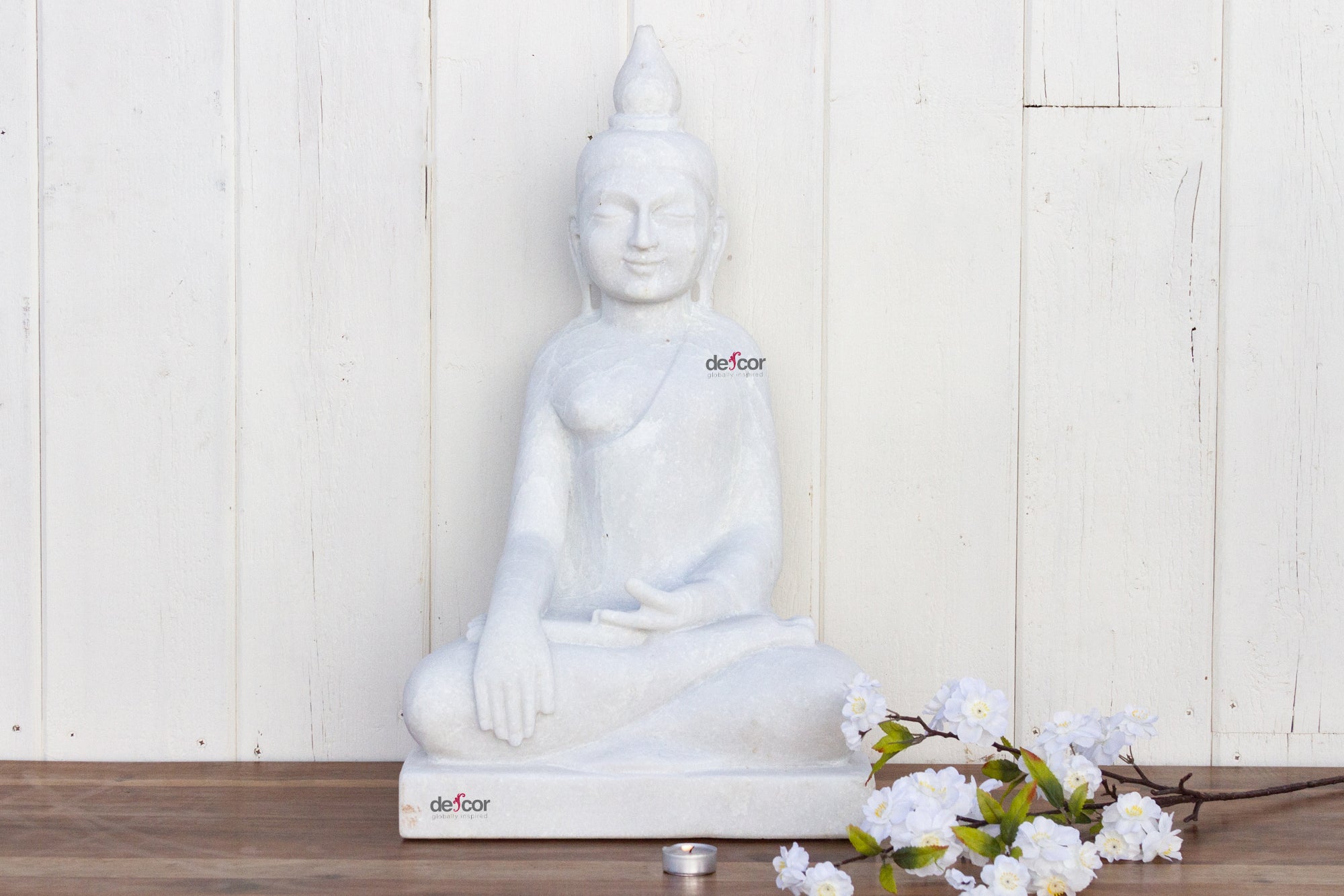 DE-COR | Ispirazione globale, Buddha birmano alto in marmo Vayrasana (commercio)