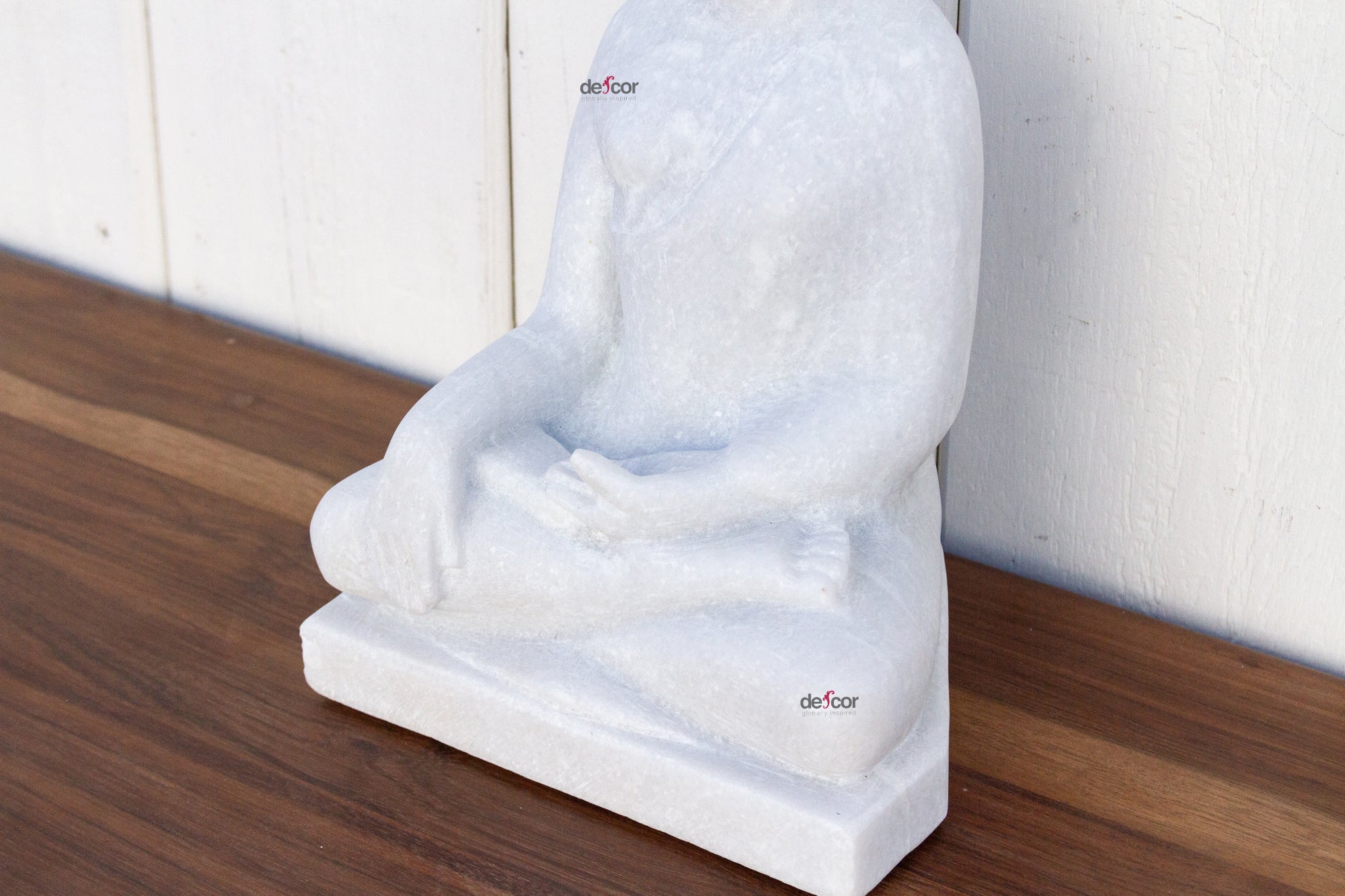 DE-COR | Ispirazione globale, Buddha di marmo bianco puro da tavolo (commercio)