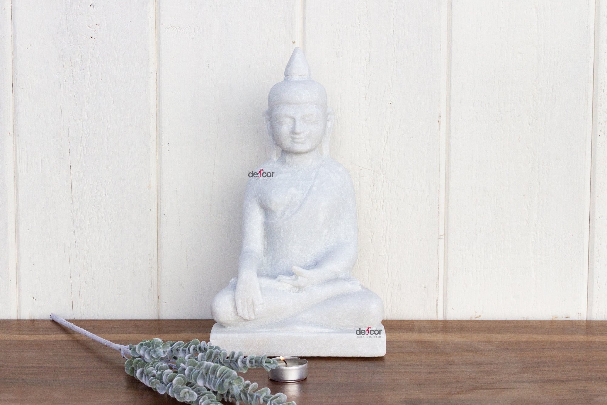 DE-COR | Ispirazione globale, Buddha di marmo bianco puro da tavolo