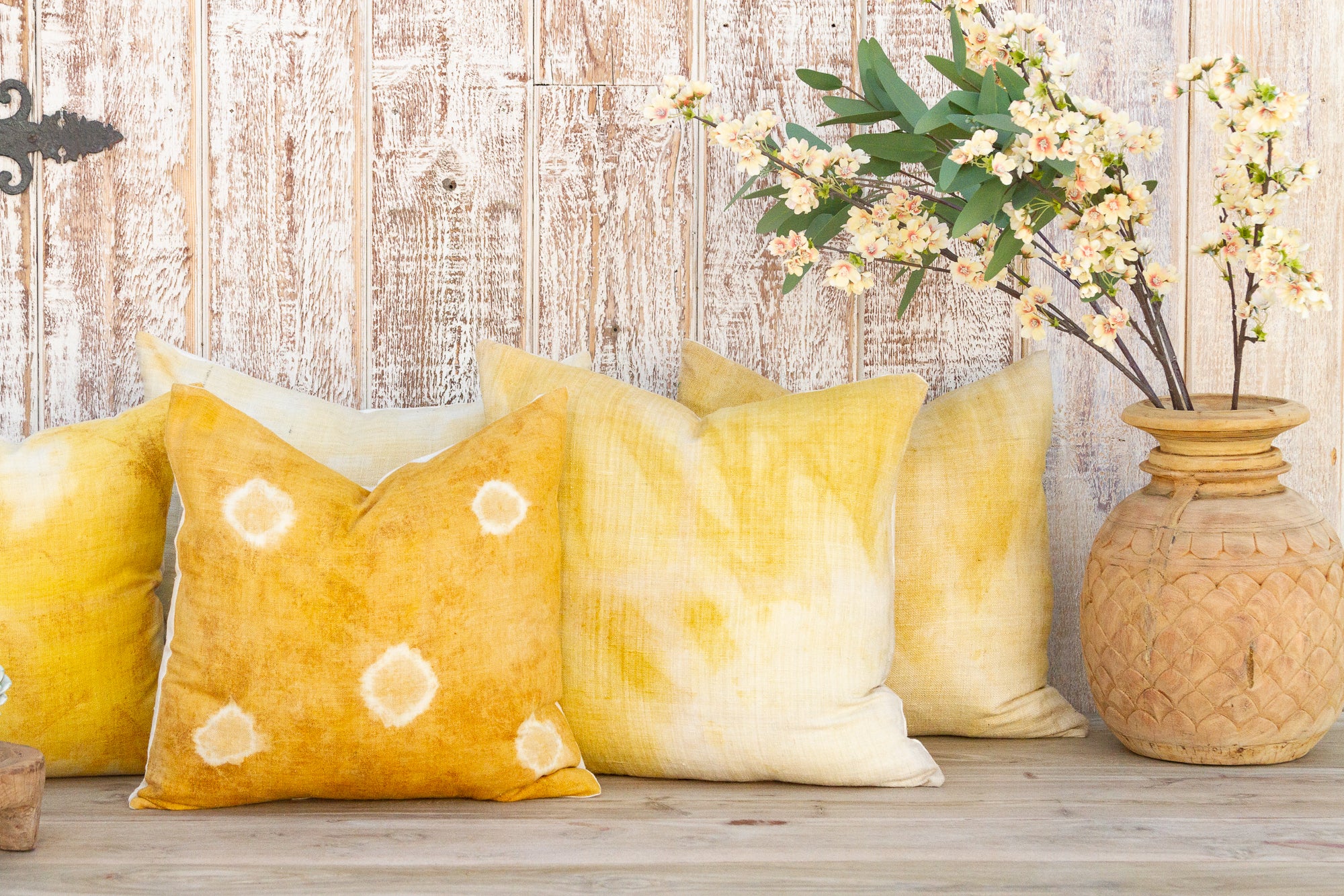 DE-COR | Ispirazione globale, Cuscino in seta organica Savili Yellow Sunkissed