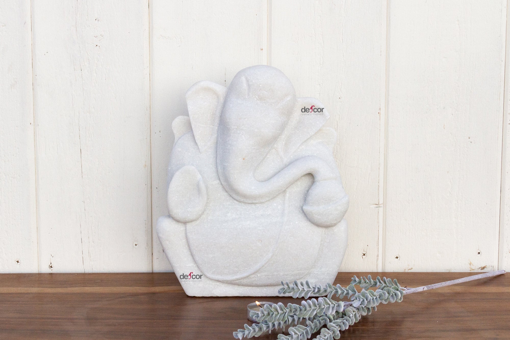 DE-COR | Ispirazione globale, Piccolo Ganesha di marmo bianco puro (commercio)