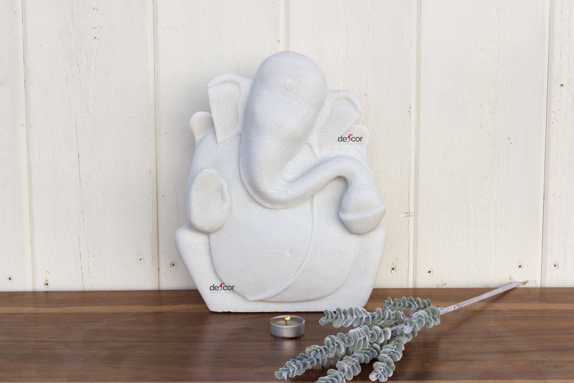 DE-COR | Ispirazione globale, Piccolo Ganesha in marmo finemente scolpito (commercio)