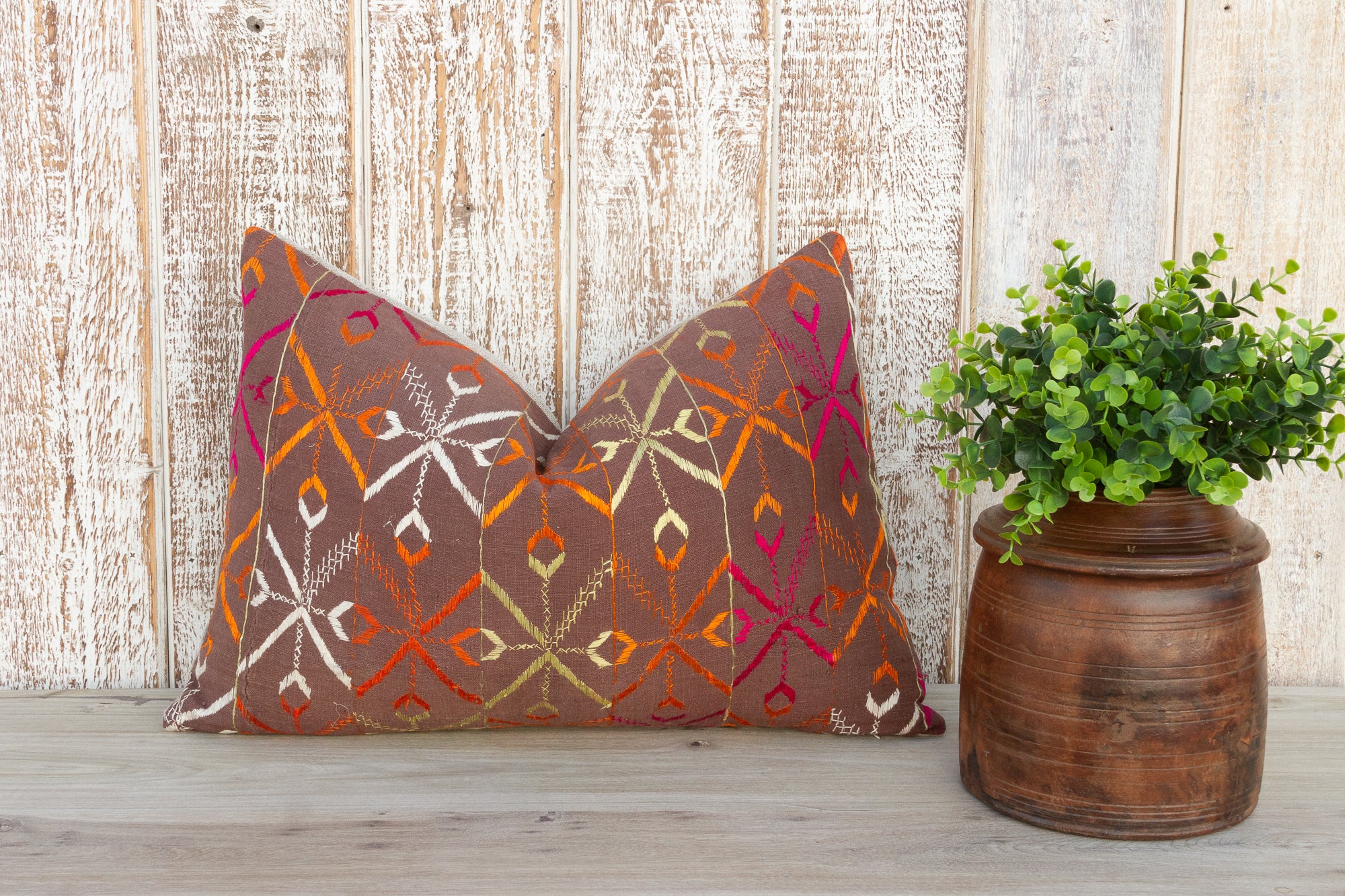 DE-COR | Ispirazione globale, Prisa Antique Indian Folk Lumbar Pillow Cover (cuscino per l'imbottitura)