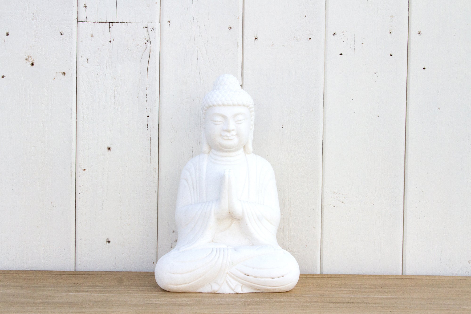DE-COR | Ispirazione globale, Statua di Buddha in marmo bianco puro e sereno