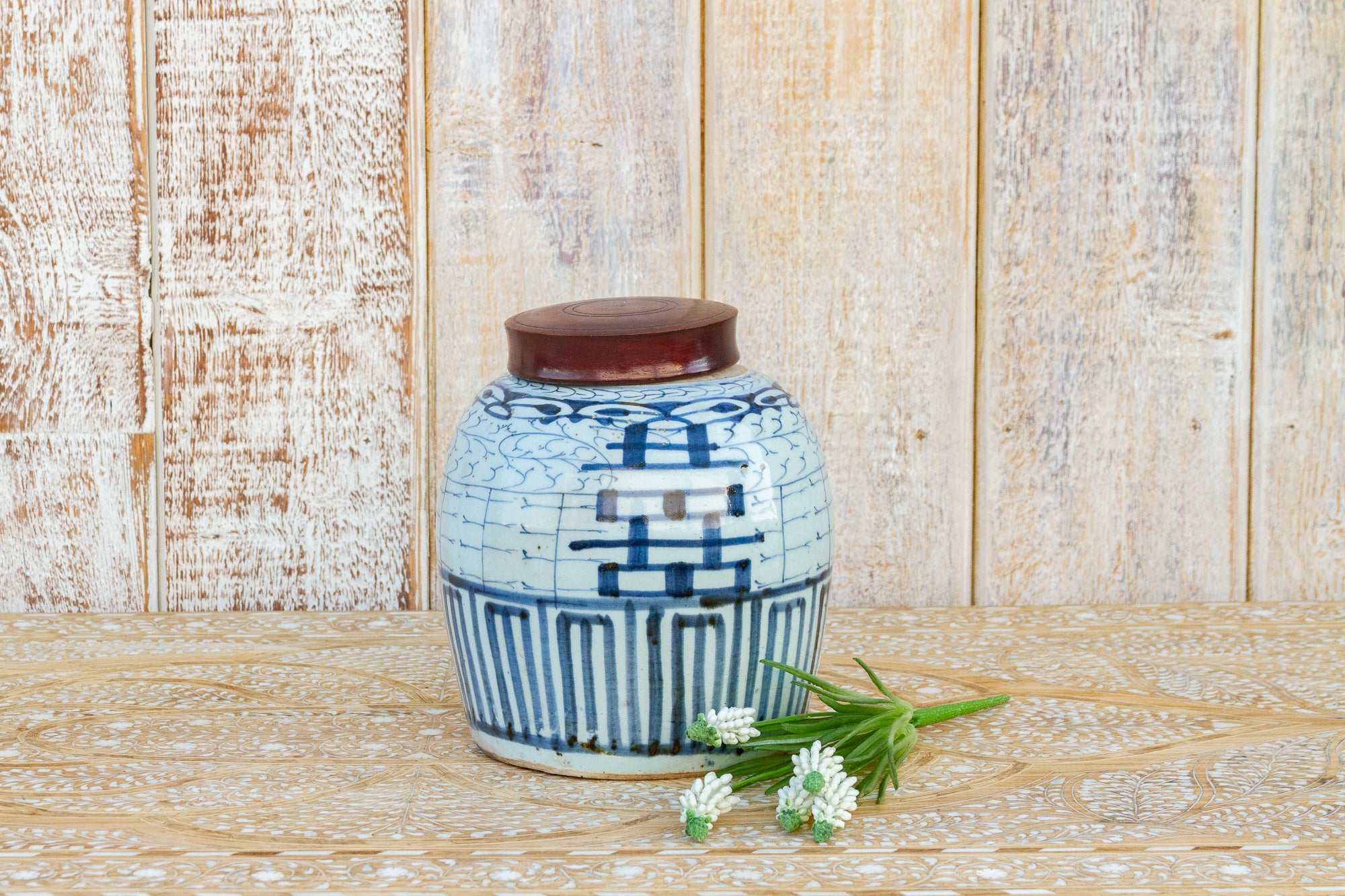 DE-COR | Ispirazione globale, Vaso con coperchio in porcellana cinese d'epoca