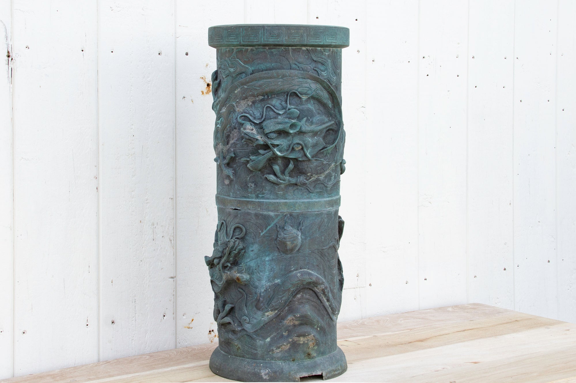 DE-COR | Ispirazione globale, Vaso di bronzo vintage con drago