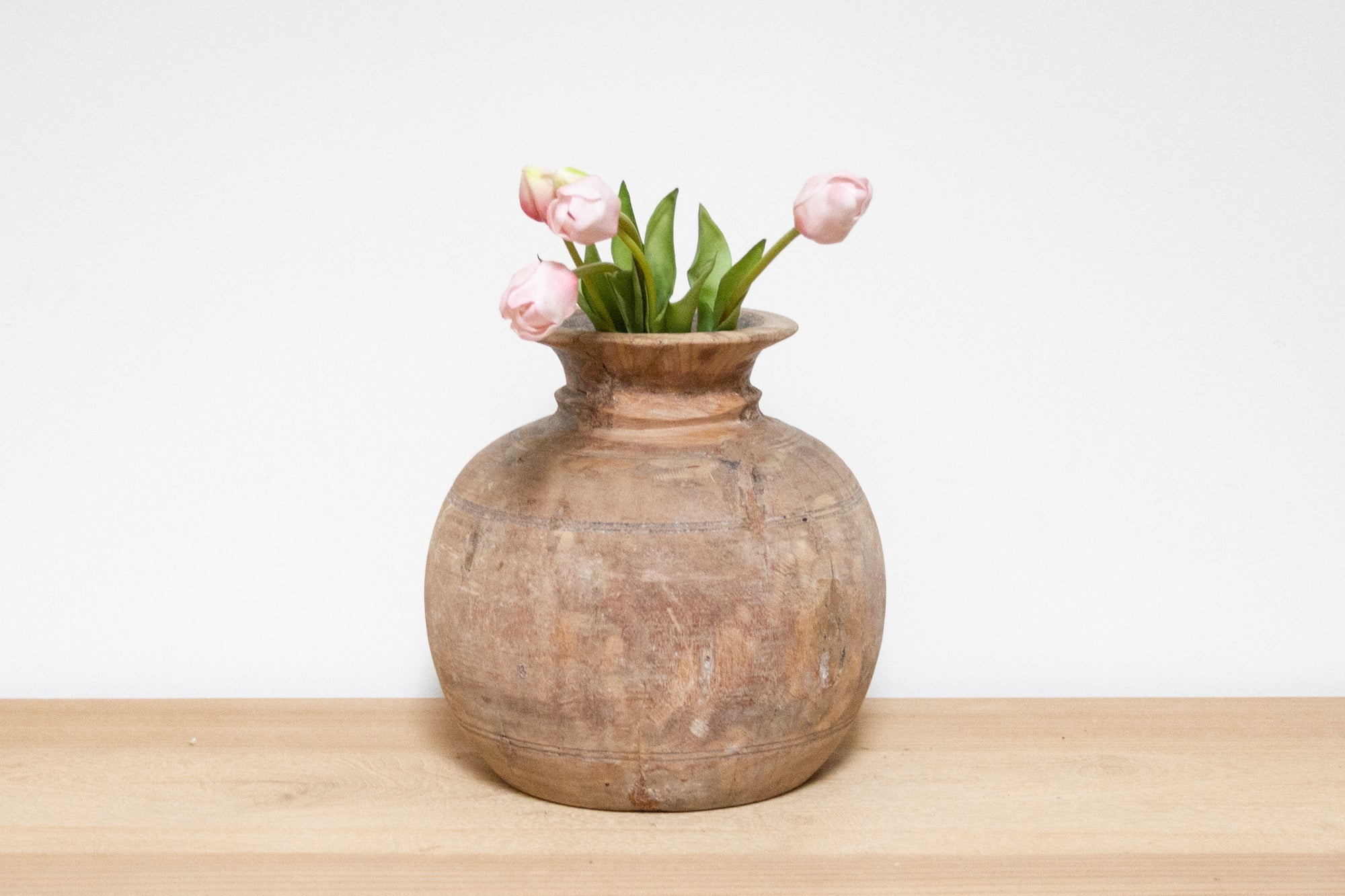 DE-COR | Ispirazione globale, Vaso di legno rustico arrotondato - Malar (commercio)