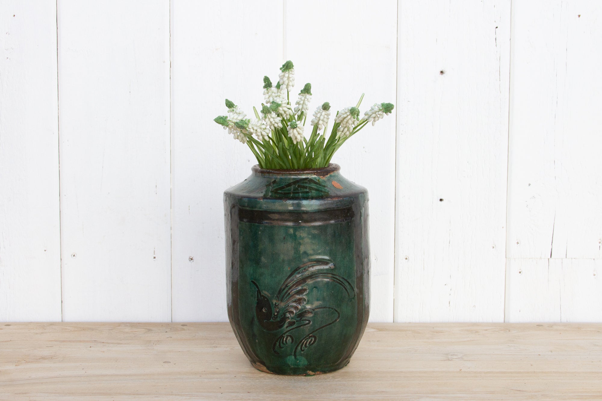 DE-COR | Ispirazione globale, Vaso smaltato verde smeraldo d'epoca (commercio)