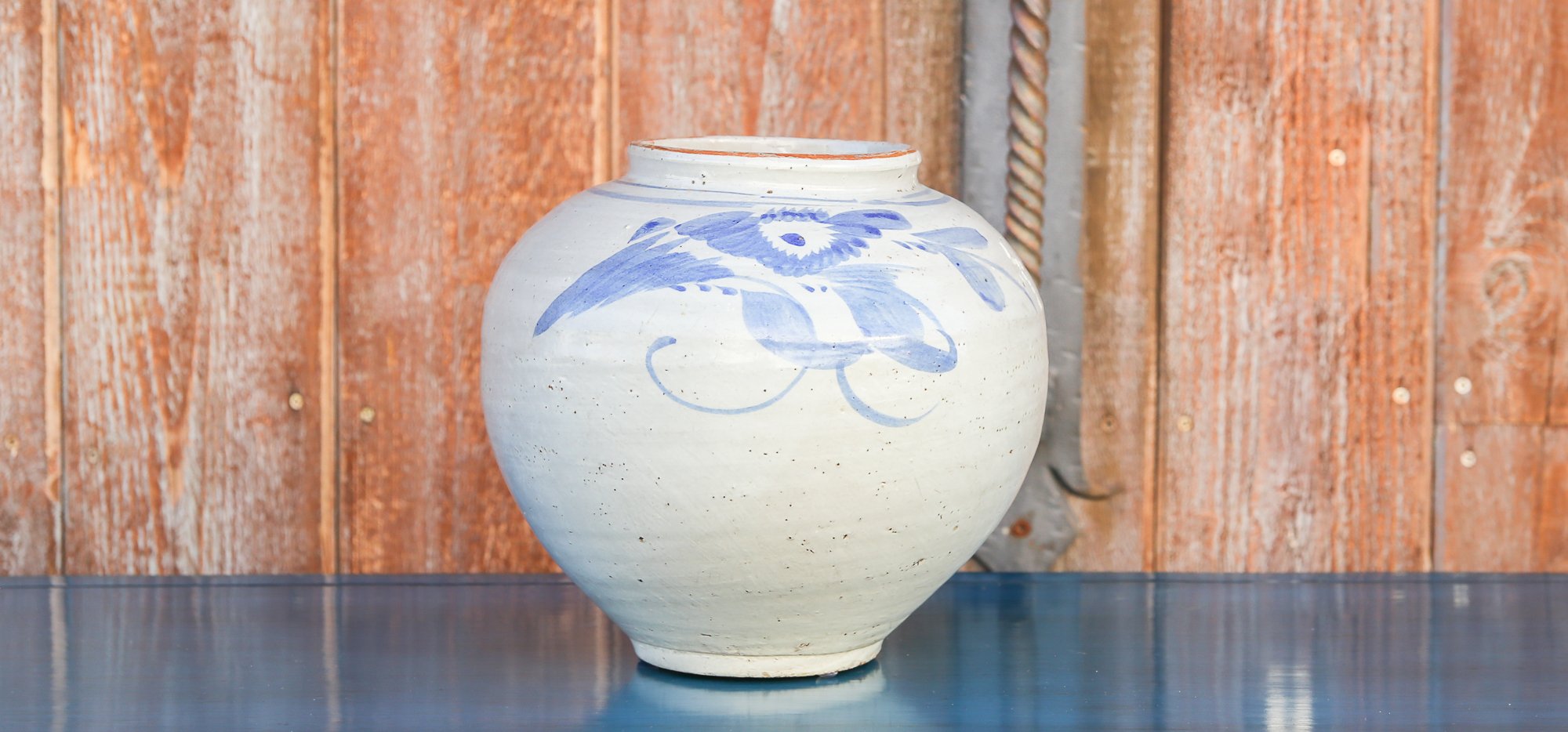 DE-COR | Ispirazione globale, Vaso vintage blu e bianco (commercio)